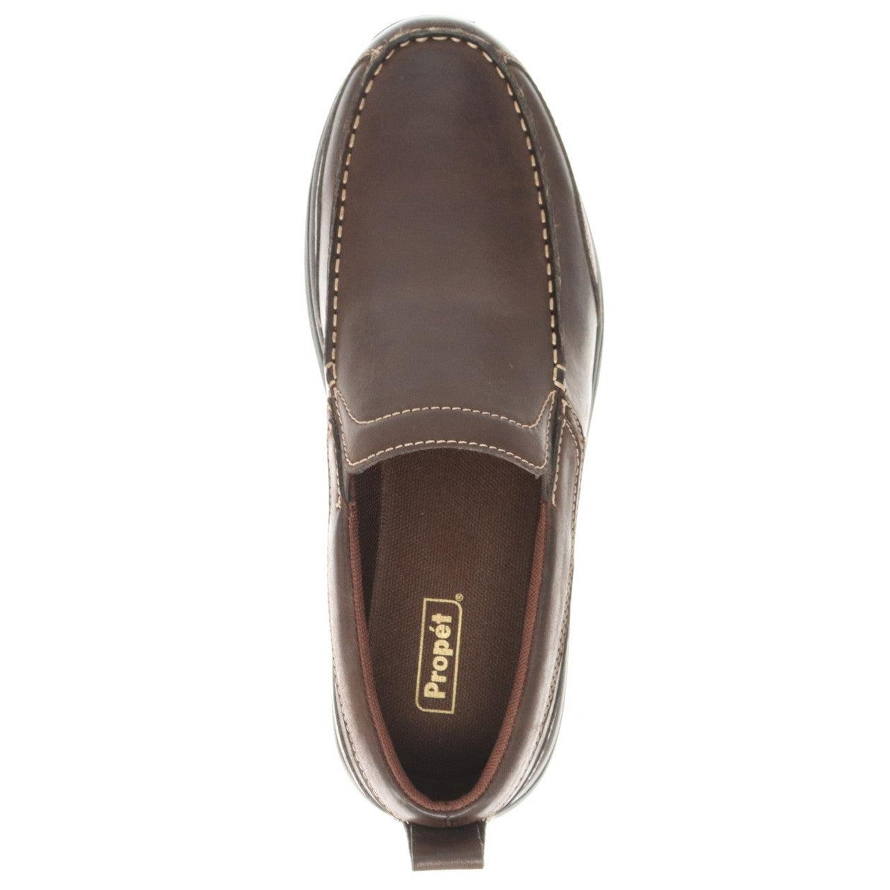 Propet Preston Slip On Coffee - Hajjar's Big & Tall Mens Clothing