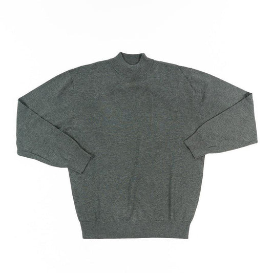 FX Fusion Long Sleeve Mock Sweater Charcoal Grey - Hajjar's Big & Tall Mens Clothing