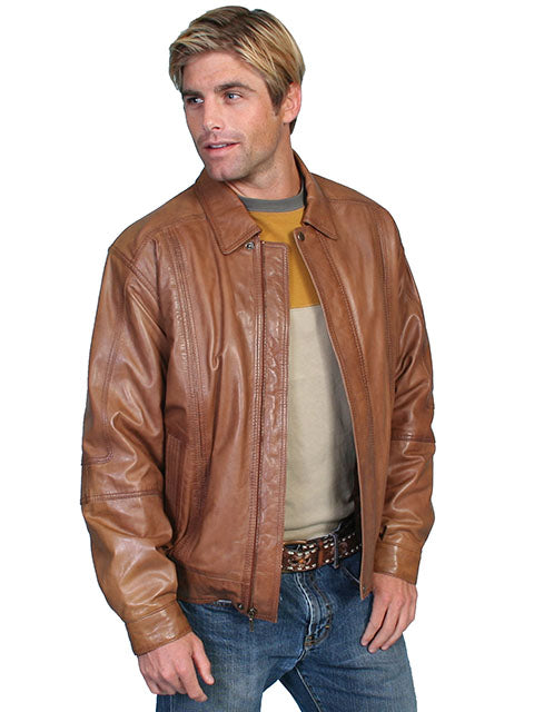 Scully Premium Lambskin Jacket Cognac