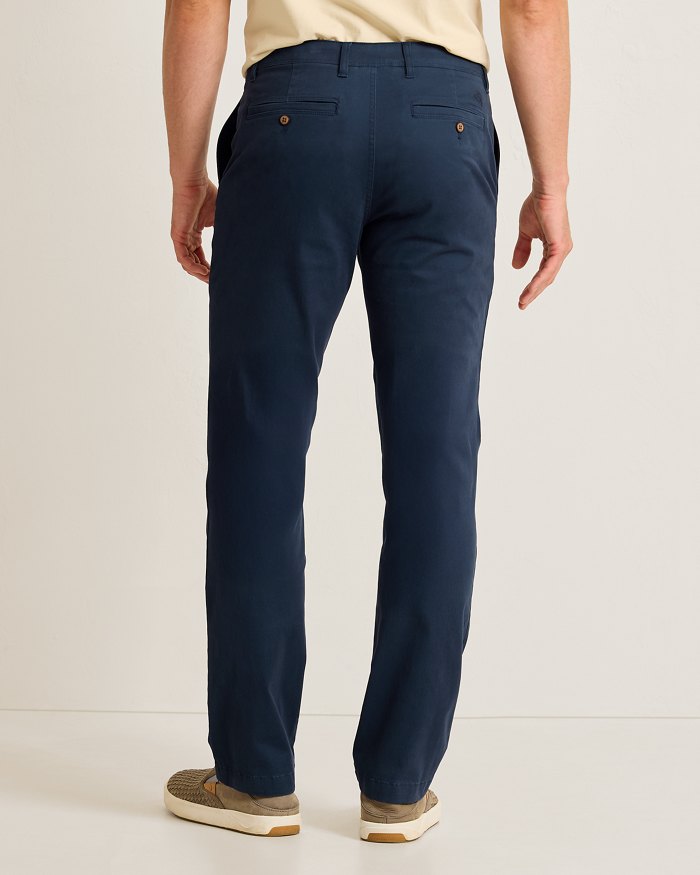 Tommy Bahama Boracay Flat Front Chino Pants Ocean Deep