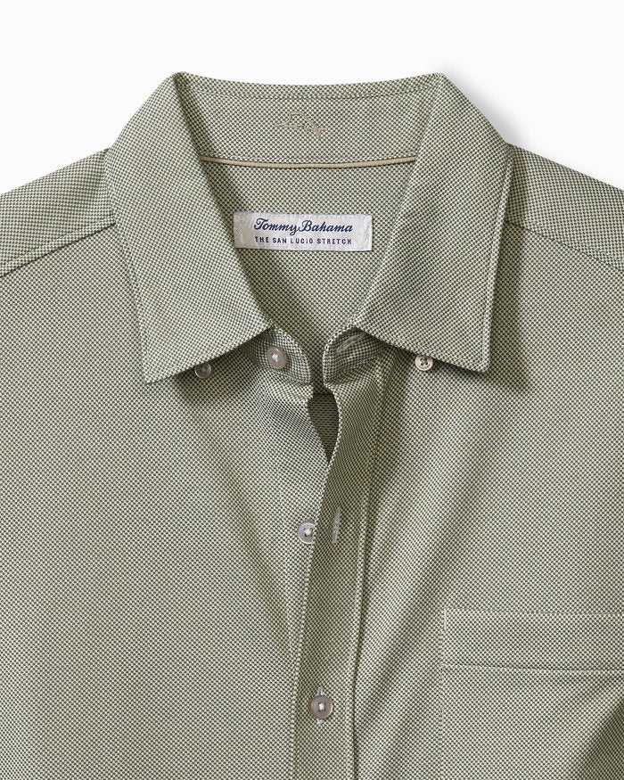 Tommy Bahama San Lucio Stretch Knit Shirt Dark Fern