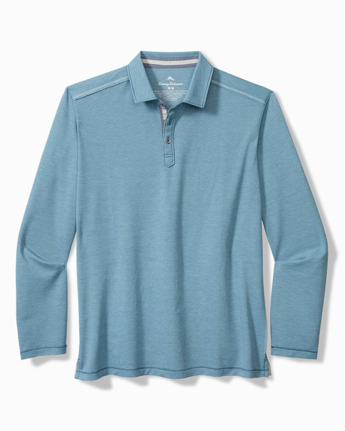 Tommy Bahama Coasta Vera Long-Sleeve Polo Corfu Blue