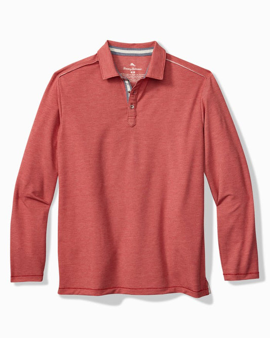 Tommy Bahama Coasta Vera Long-Sleeve Polo Deep Havana