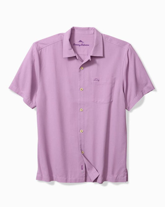 Tommy Bahama Coastal Breeze Check IslandZone® Camp Shirt Lavender Haze