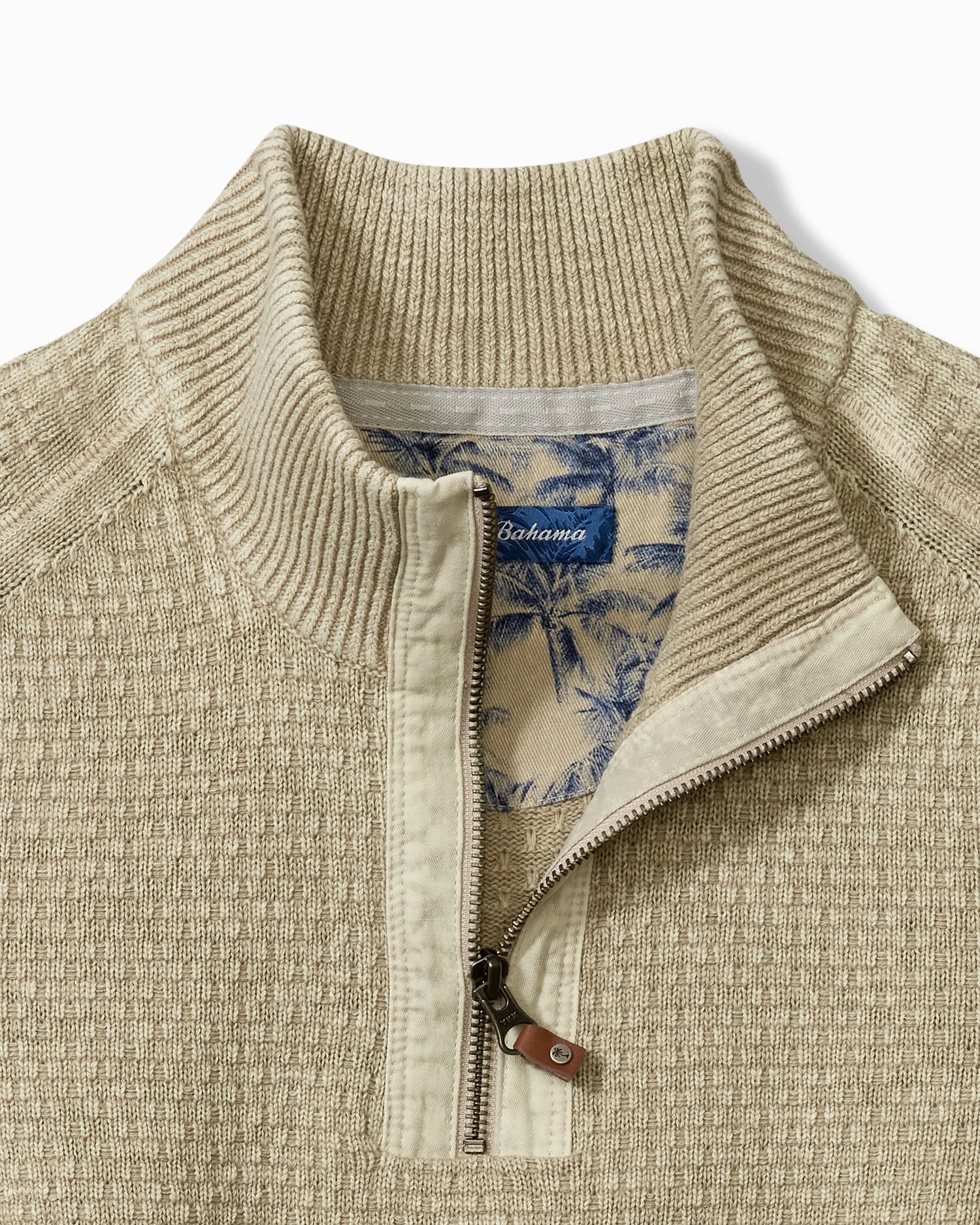 Tommy Bahama Sunbreak Half-Zip Sweater Warm Mist – Hajjar's Big