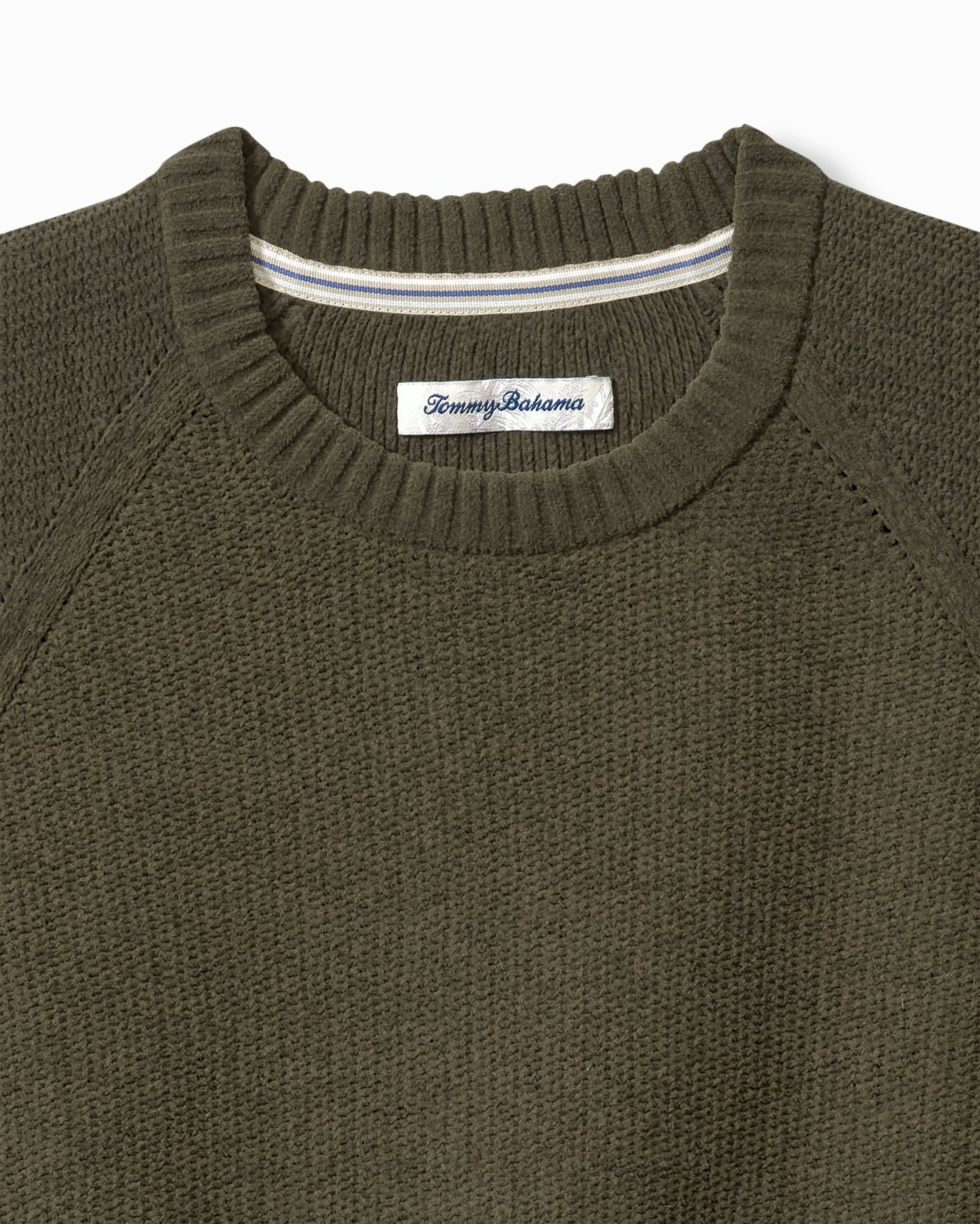 Tommy Bahama Shoreline Crew Sweater Forest Night Green