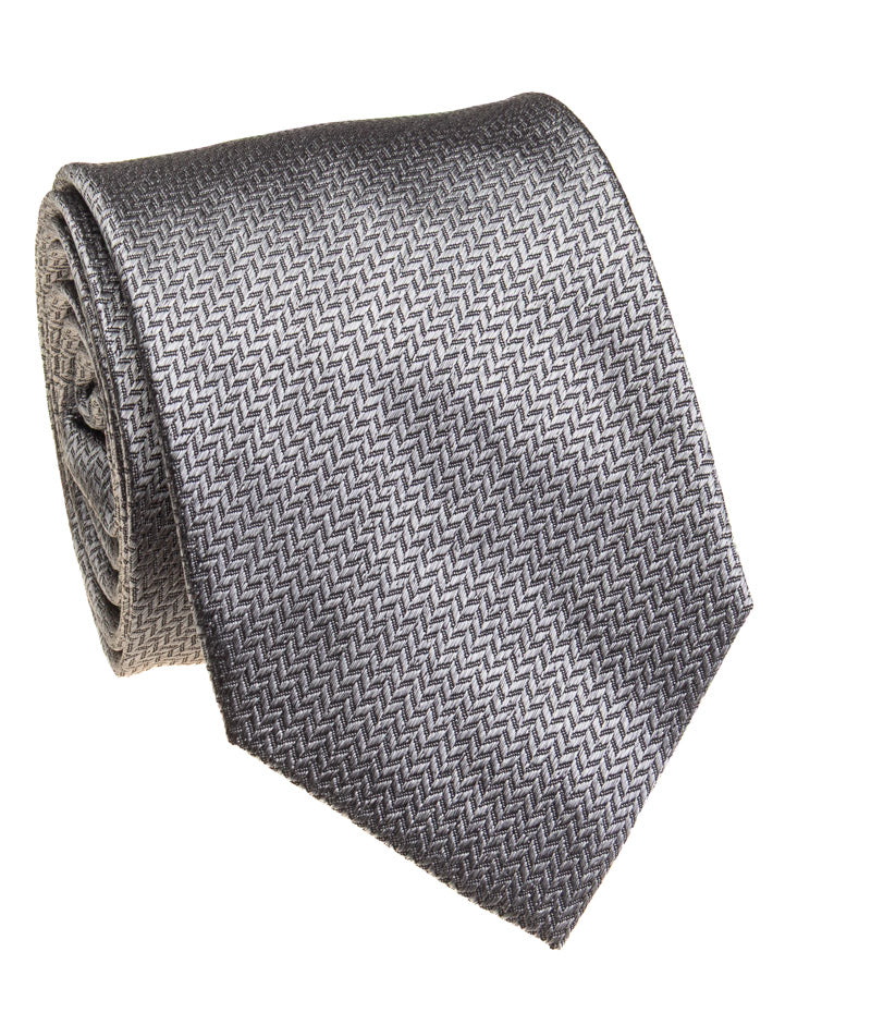 Bocara Silk XL Necktie Grey Tonal