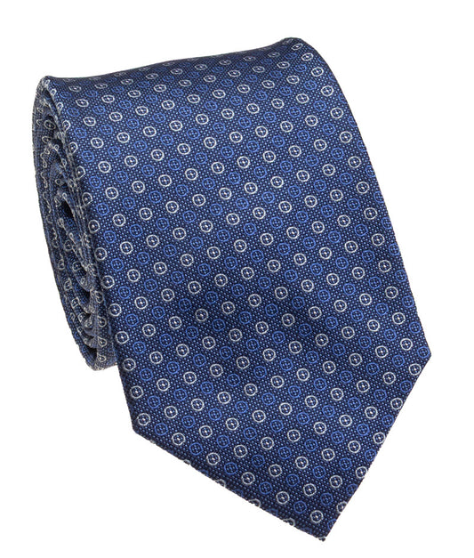 Bocara Silk XL Necktie Blue Dot