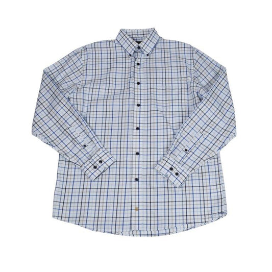 FX Fusion Long Sleeve Woven Shirt Blue Multi Check