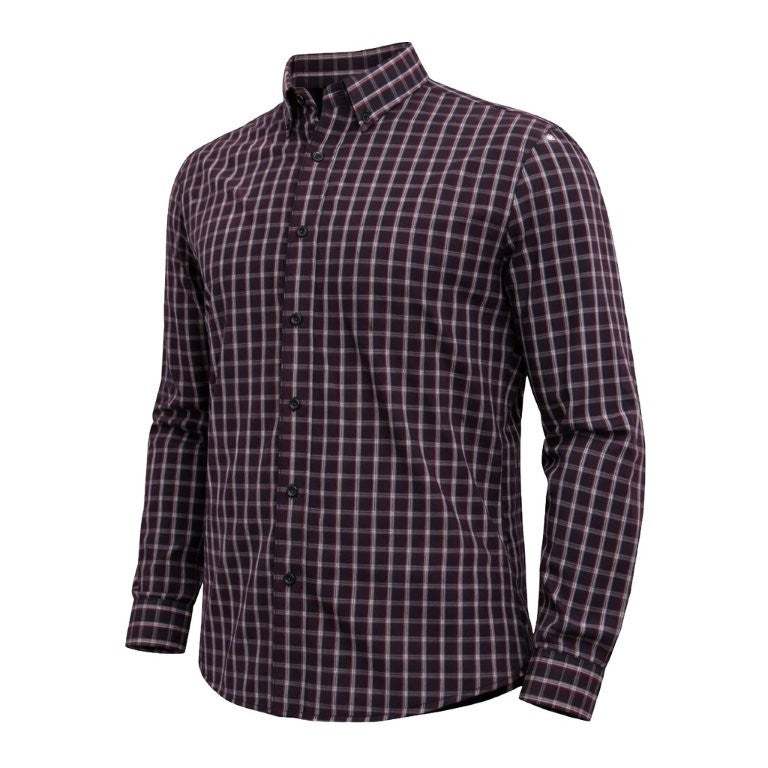 FX Fusion Long Sleeve Dress Shirt in Burgundy