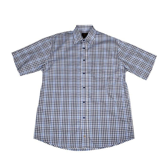 FX Fusion Short Sleeve Poly Cotton Sport Shirt Multi Check