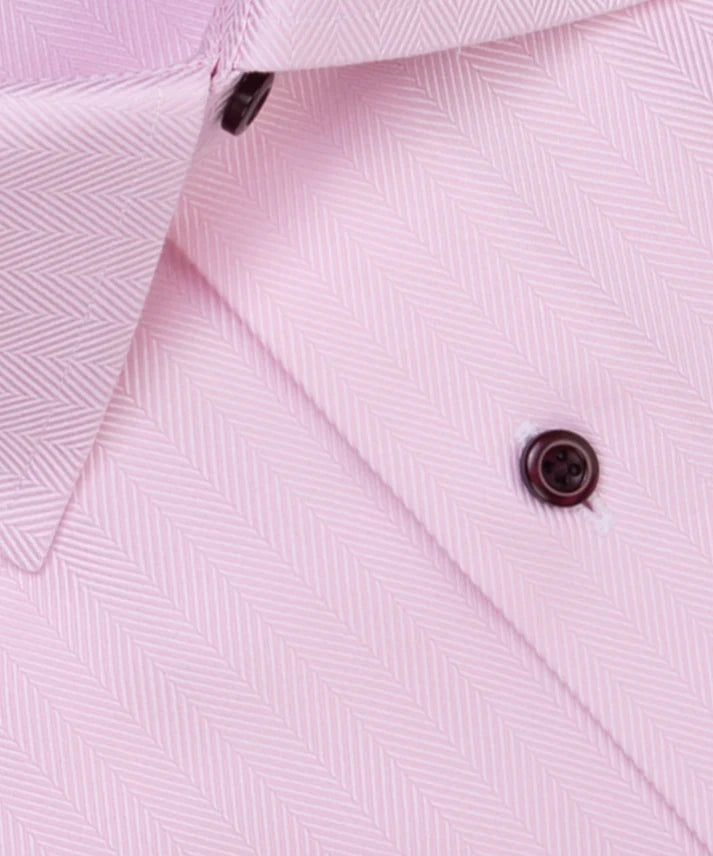 Wilkes and Riley Herringbone Pink Spread Collar Non-Iron Pinpoint Oxford