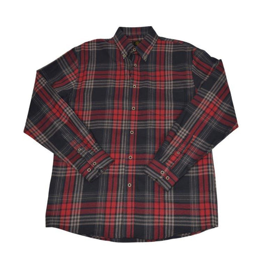 FX Fusion Flannel Button Down Shirt Red Multi Plaid
