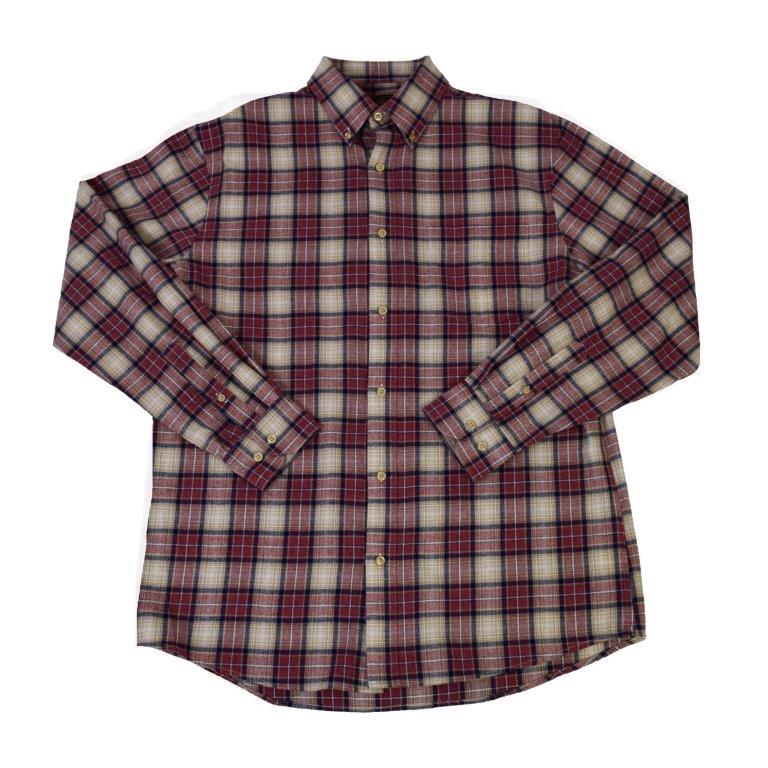 FX Fusion Flannel Button Down Shirt Burgundy/Navy