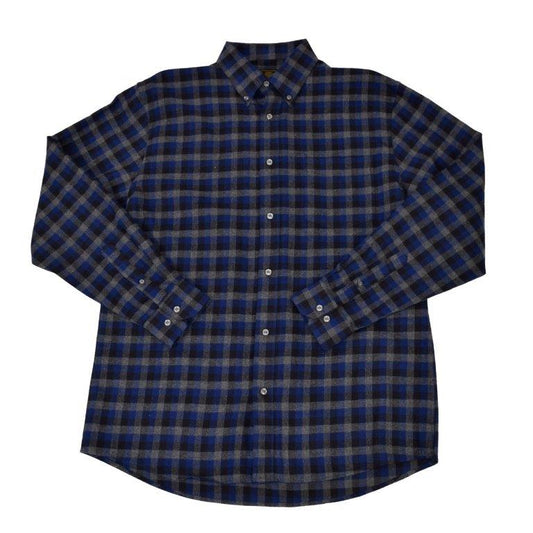 FX Fusion Flannel Button Down Shirt Royal/Charcoal