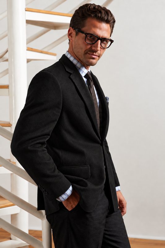Jean Paul Germain Pure Camelhair Sport Coat Black