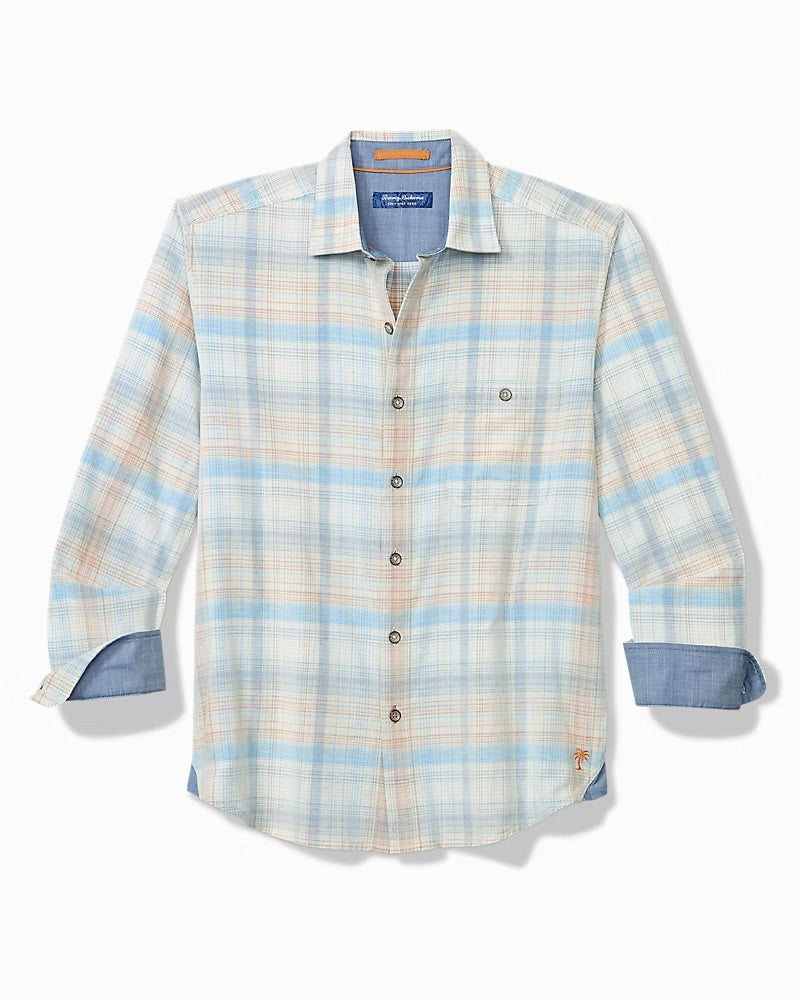 Tommy Bahama Coastline Cord Truly Check Shirt Vanilla Ice