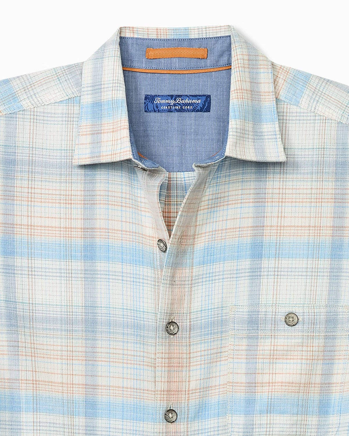 Tommy Bahama Coastline Cord Truly Check Shirt Vanilla Ice