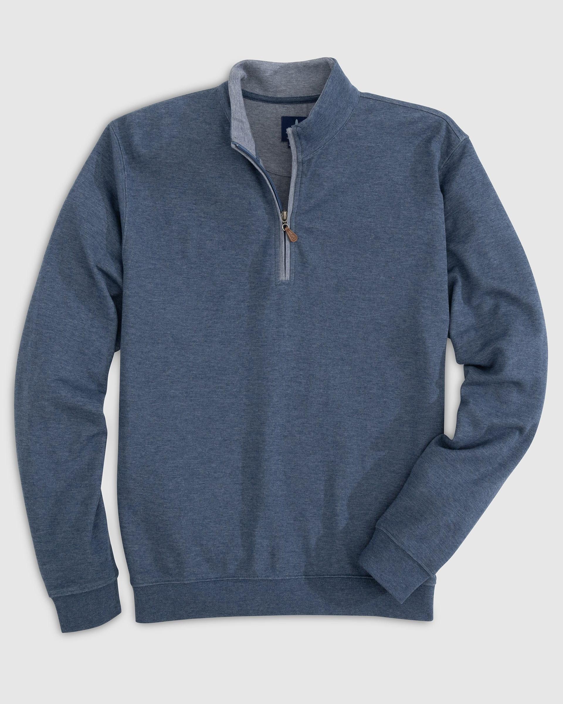 Johnnie-O Sully 1/4 Zip Pullover Helios Blue - Hajjar's Big & Tall Mens Clothing