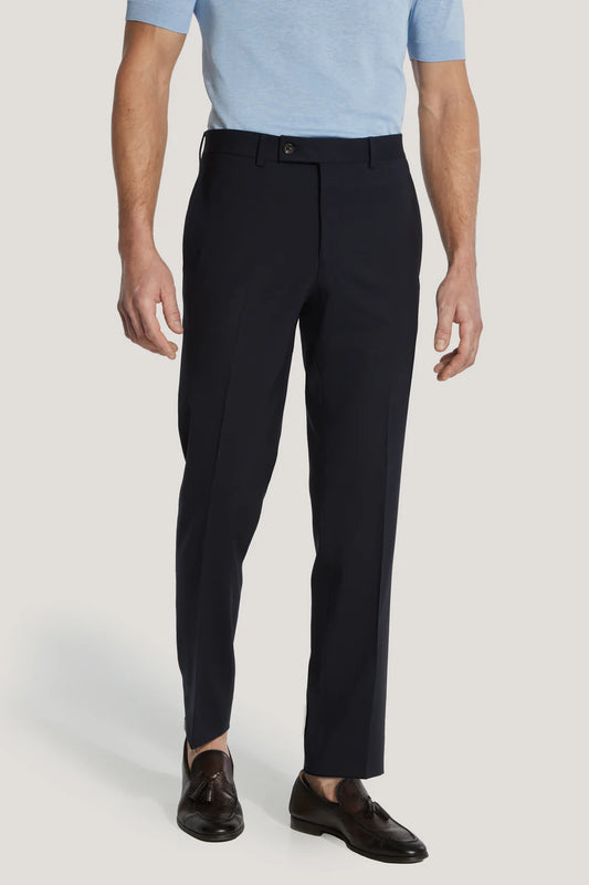 Jack Victor Riviera Traveler Flat-Front Pants Navy