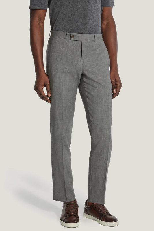 Jack Victor Riviera Traveler Flat-Front Pants Med Grey