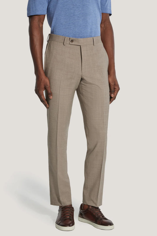 Jack Victor Riviera Traveler Flat-Front Pants Camel