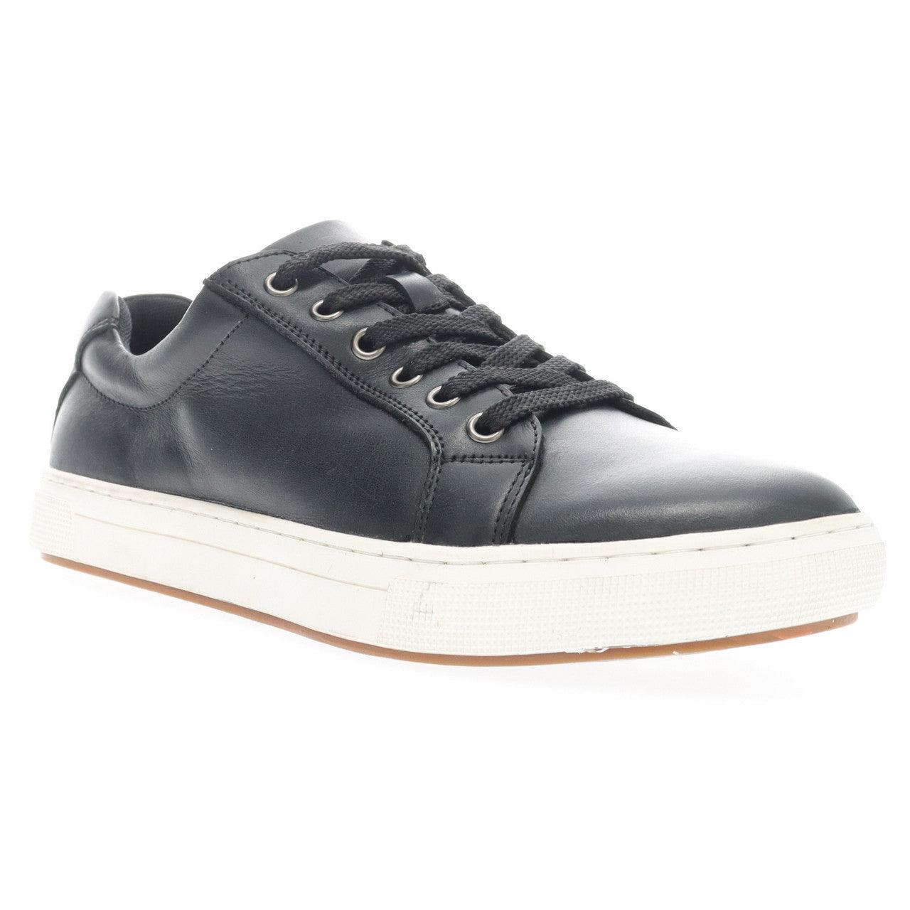 Propet Koda Leather Sneaker Black - Hajjar's Big & Tall Mens Clothing