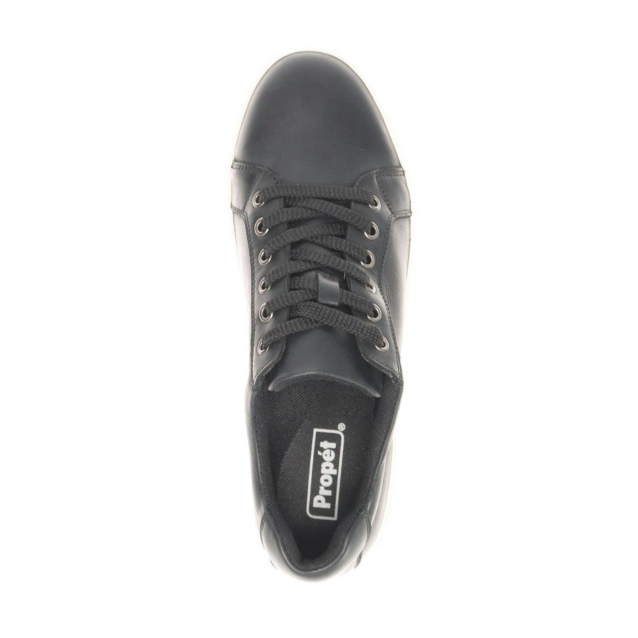 Propet Koda Leather Sneaker Black - Hajjar's Big & Tall Mens Clothing