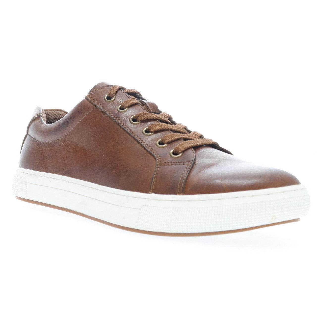 Propet Koda Leather Sneaker Tan - Hajjar's Big & Tall Mens Clothing