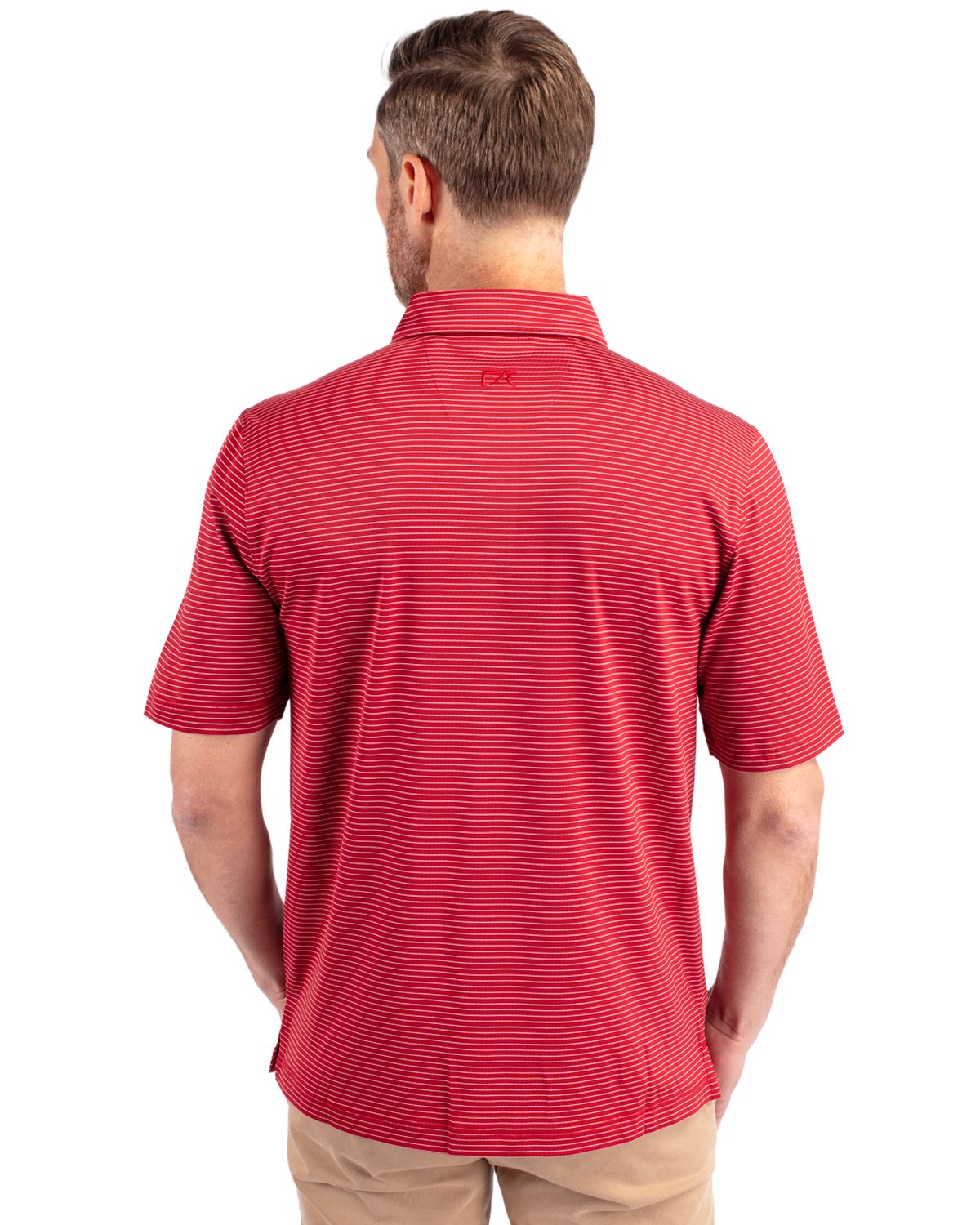 Cutter & Buck Forge Pencil Stripe Polo Red