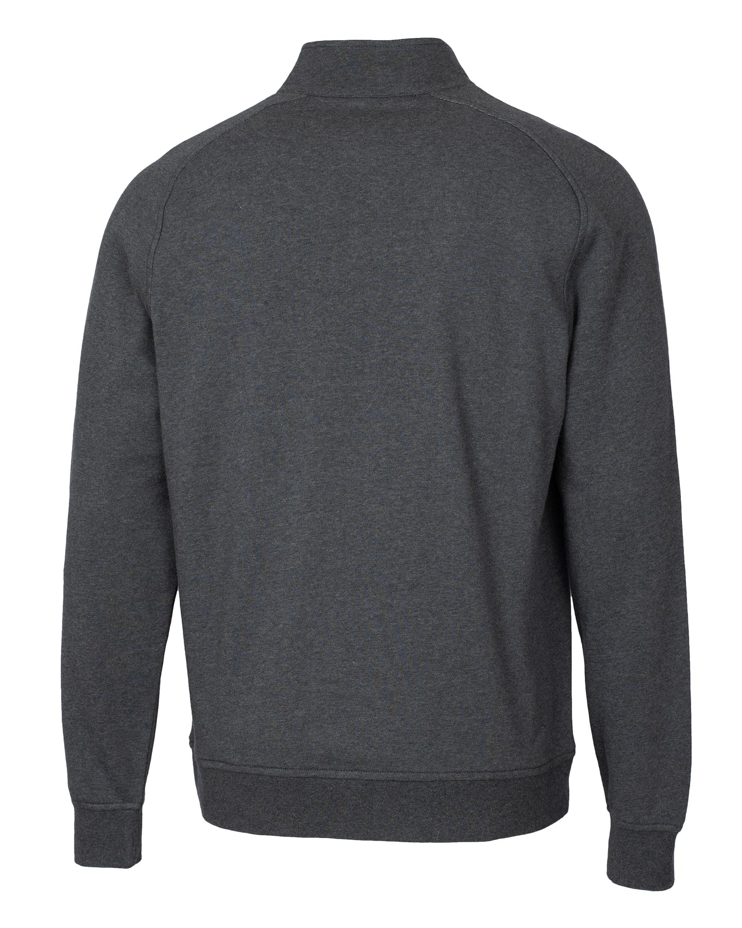 Cutter & Buck Saturday Cotton Blend Mock Pullover Sweatshirt Charcoal Heather