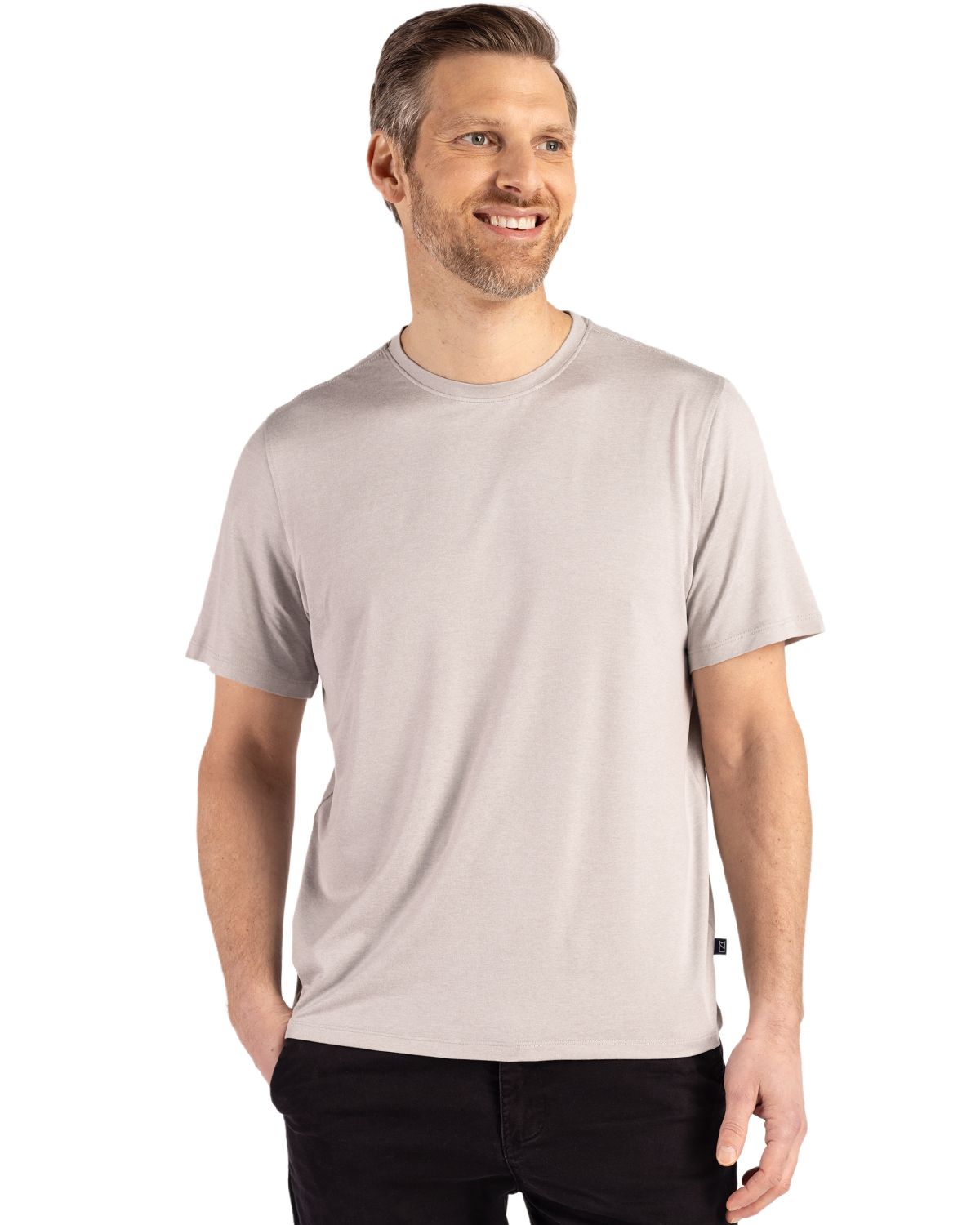Cutter & Buck Coastline Short Sleeve Tee in Concrete
