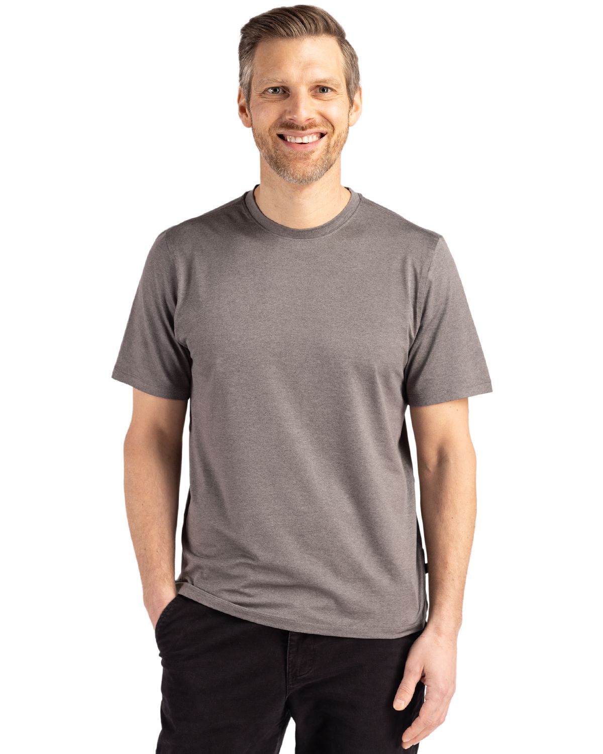 Cutter & Buck Coastline Short Sleeve Tee in Elemental Grey