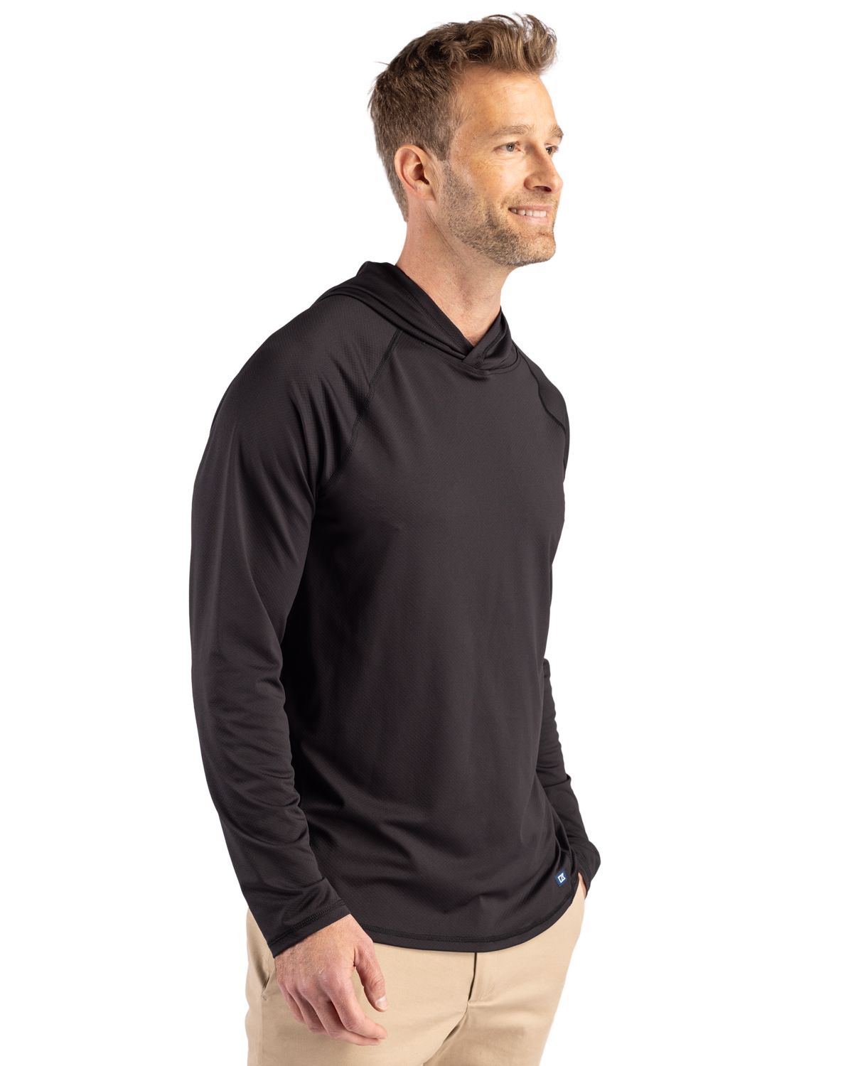 Cutter & Buck  Featherlight Stretch Hooded Pullover Black