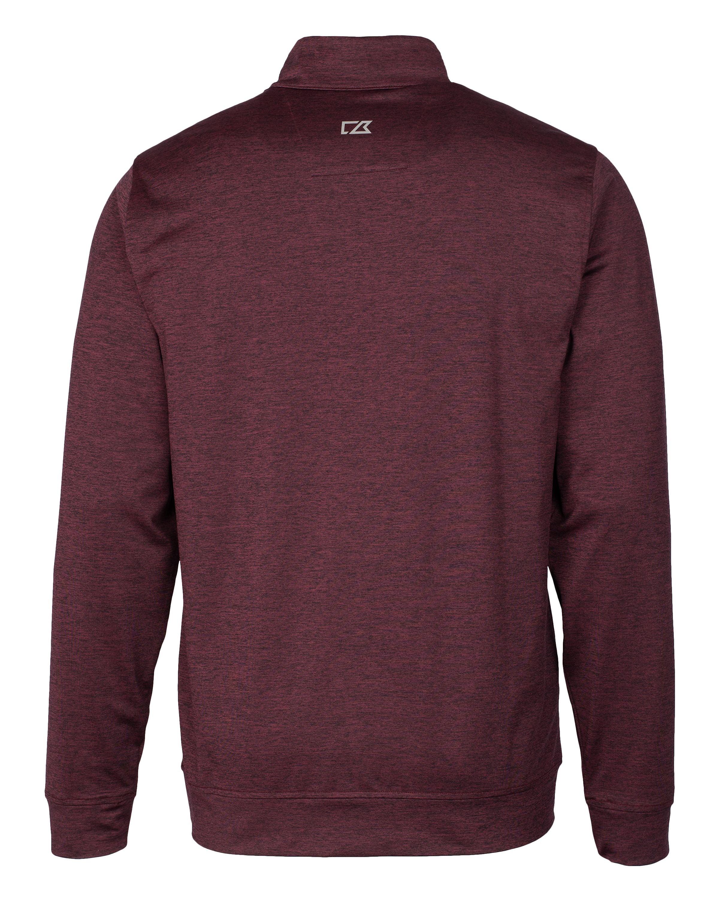 Cutter & Buck Stealth Heathered Quarter Zip Pullover Bordeaux