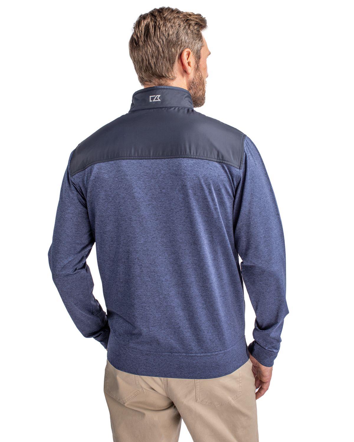 Cutter & Buck Stealth Full Zip Jacket Navy - Hajjar's Big & Tall Mens Clothing