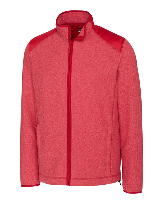 Cutter & Buck Cedar Park Full-Zip Jacket Cardinal Red Heather