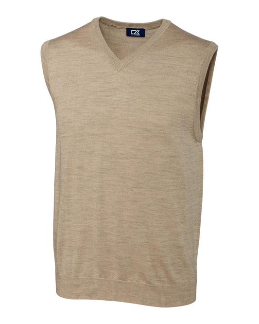 Cutter & Buck Douglas V-neck Sweater Vest Sand Heather