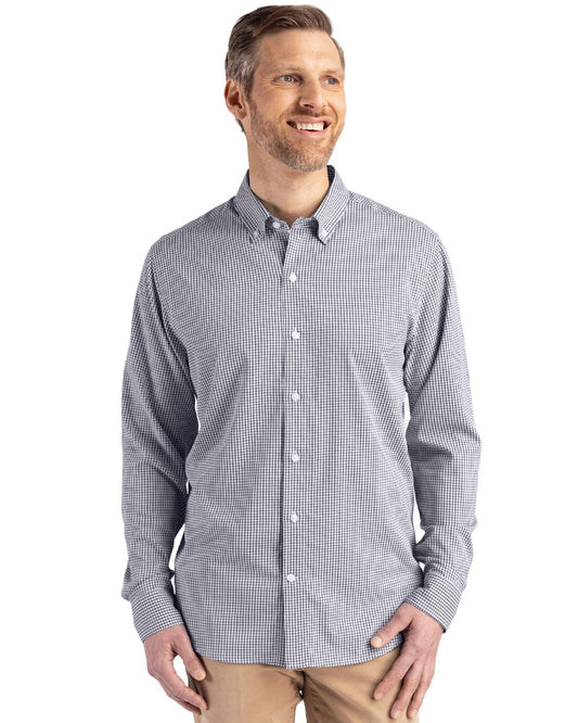 Cutter & Buck Skyline Gingham Dress Shirt Black/White