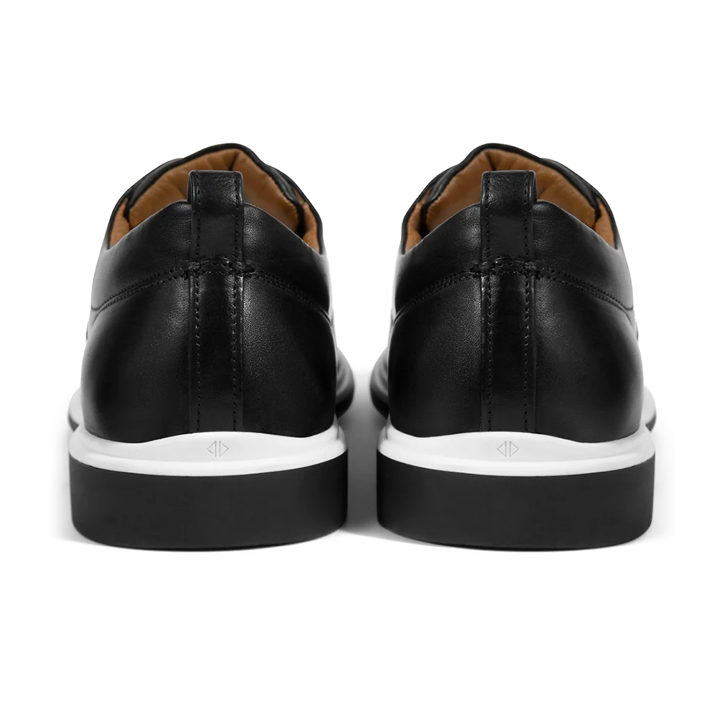 Amberjack The Original Dress Shoe Black with White Trim
