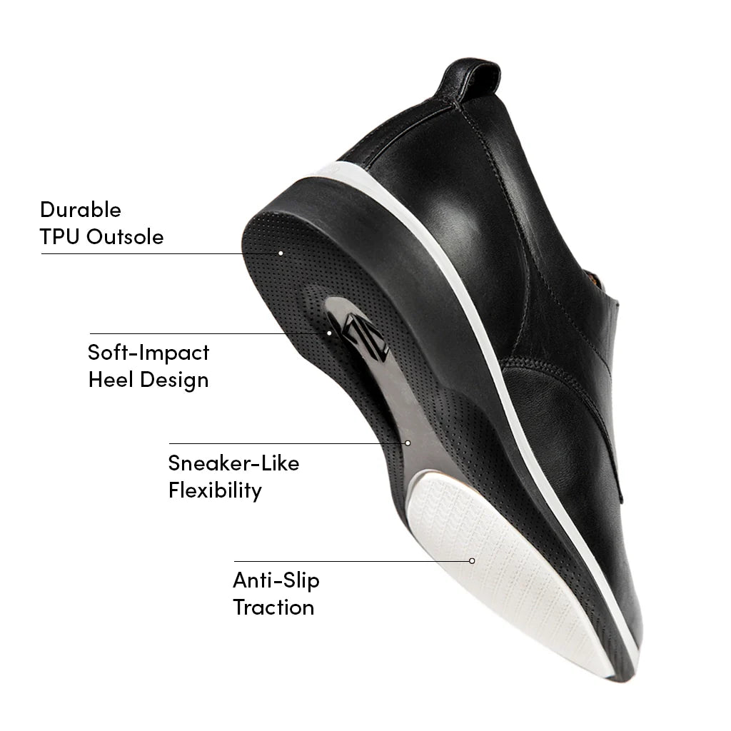 Amberjack The Original Dress Shoe Black with White Trim