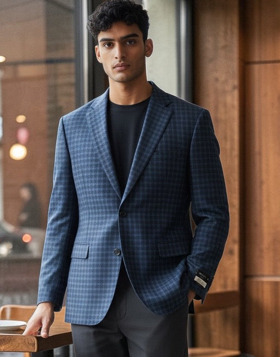 LUCCA REDA 1865 Blue Check Sport Coat