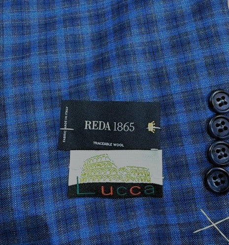 LUCCA REDA 1865 Blue Check Sport Coat