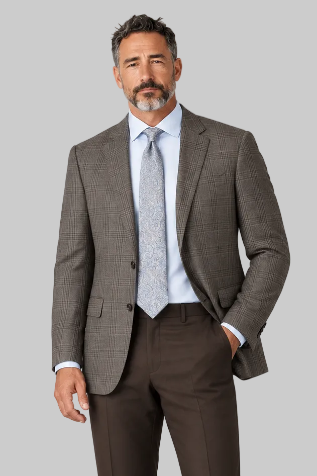LUCCA REDA 1865 Charcoal Plaid Sport Coat