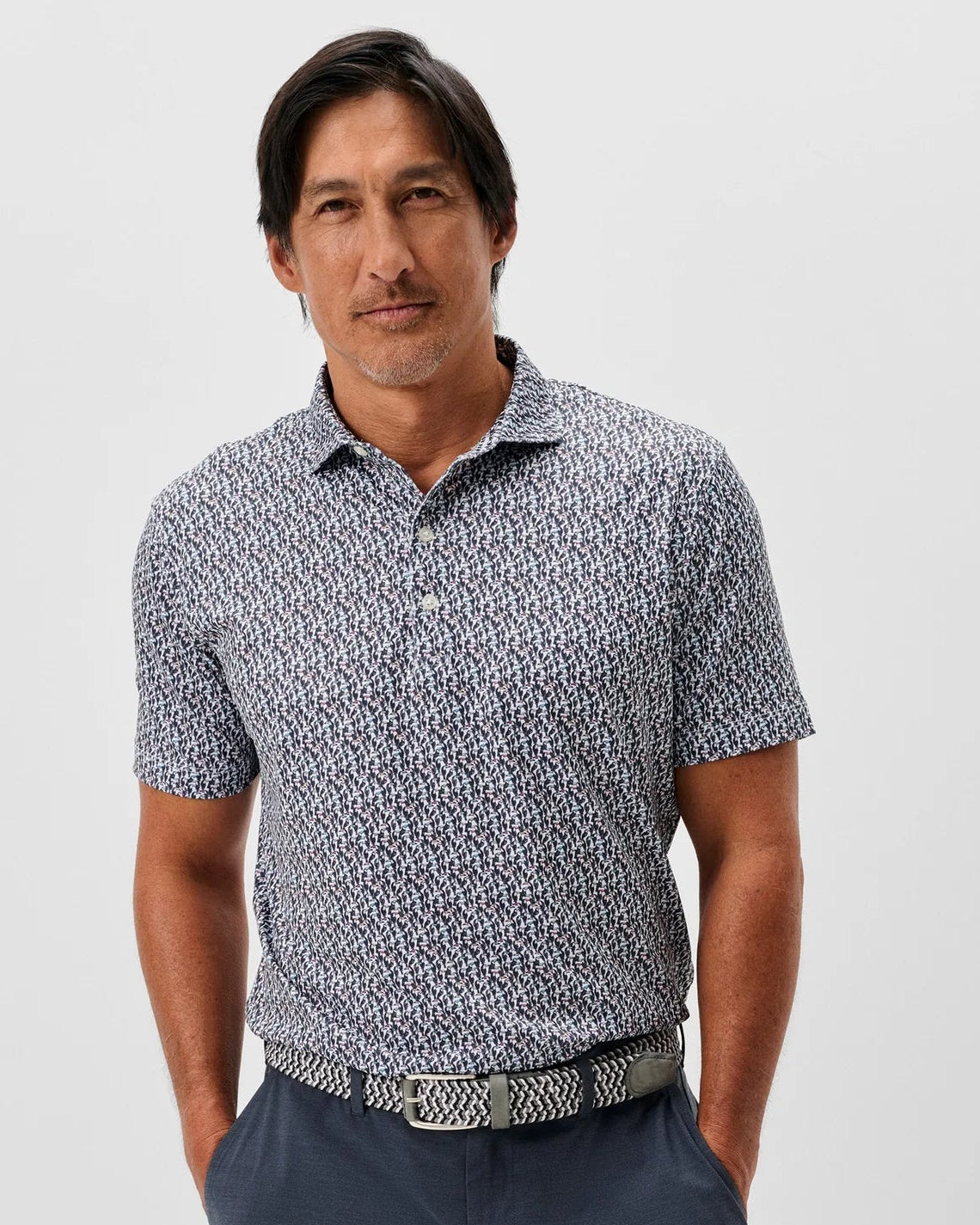 Johnnie-O Toco Performance Polo in Black