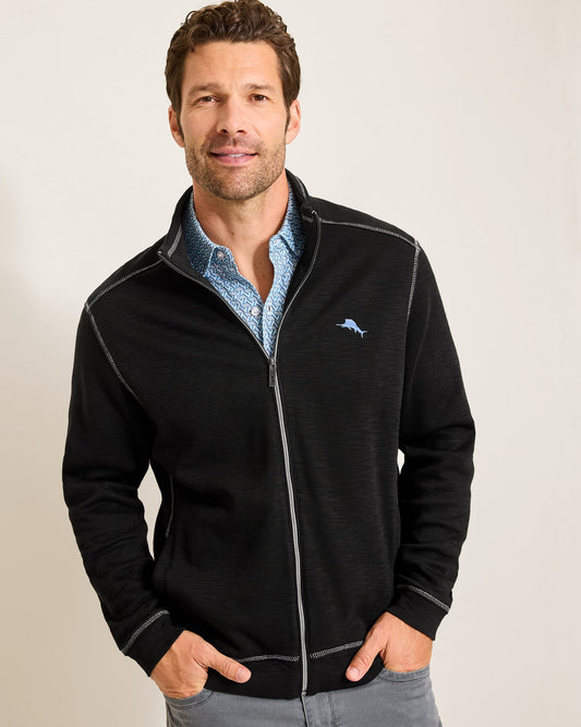 Tommy Bahama Tobago Bay Full Zip Jacket Black