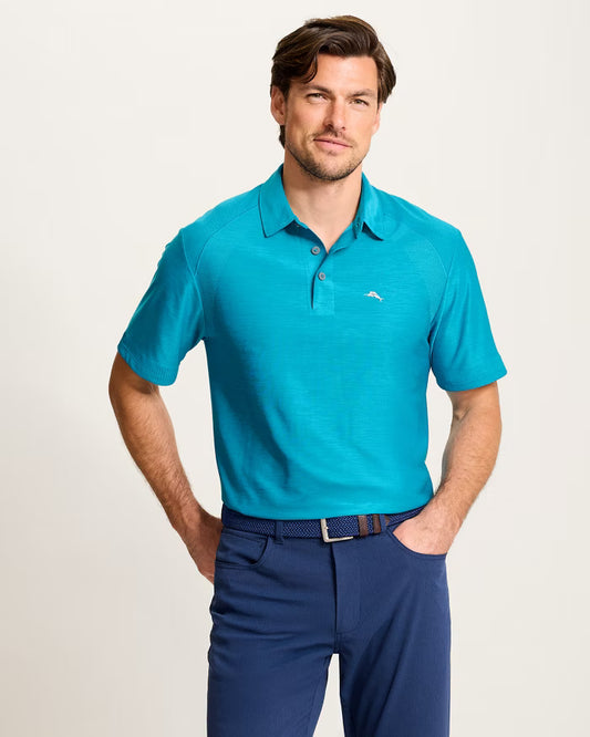 Tommy Bahama Palm Coast IslandZone Pro Polo Voyager Blue