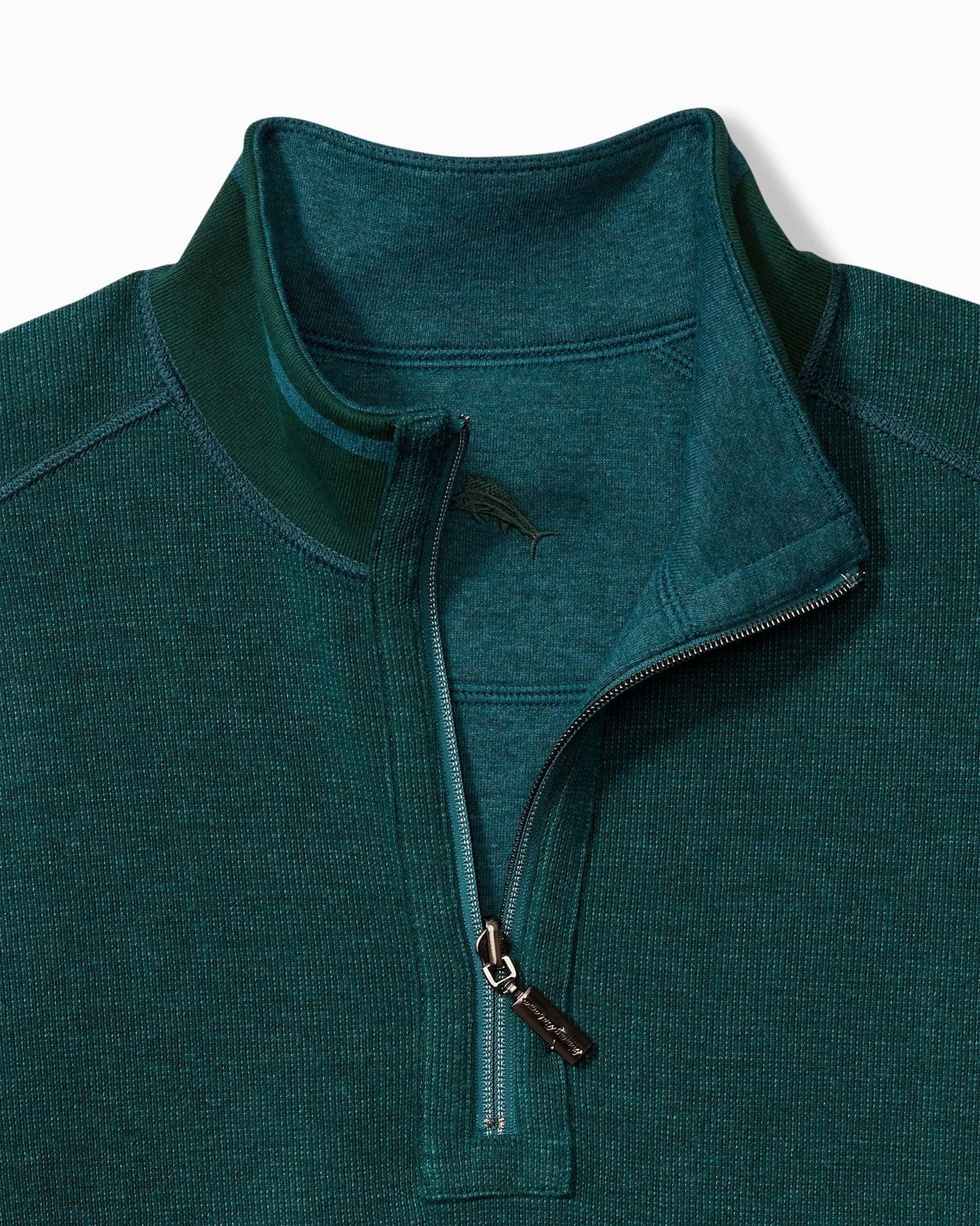 Tommy Bahama Flip Coast Reversible Half-Zip Sweatshirt Seagrove Heather - Hajjar's Big & Tall Mens Clothing