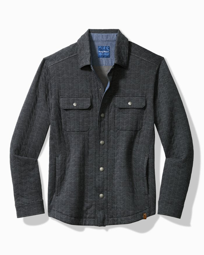 Tommy Bahama Cobble Hill CPO Shirt Jacket Ash Grey