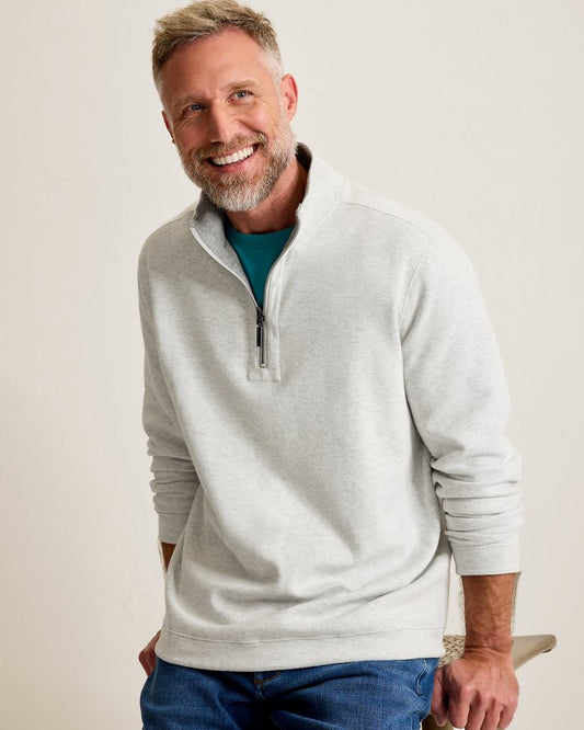 Tommy Bahama Flipview 1/4 Zip Lychee Heather